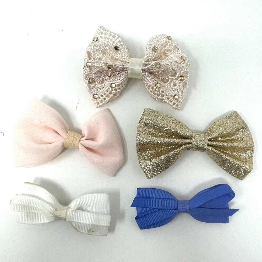 Baby Little Girl Lot 44 Pieces Hair Bows‎ Headbands Clips Various Brands Colors